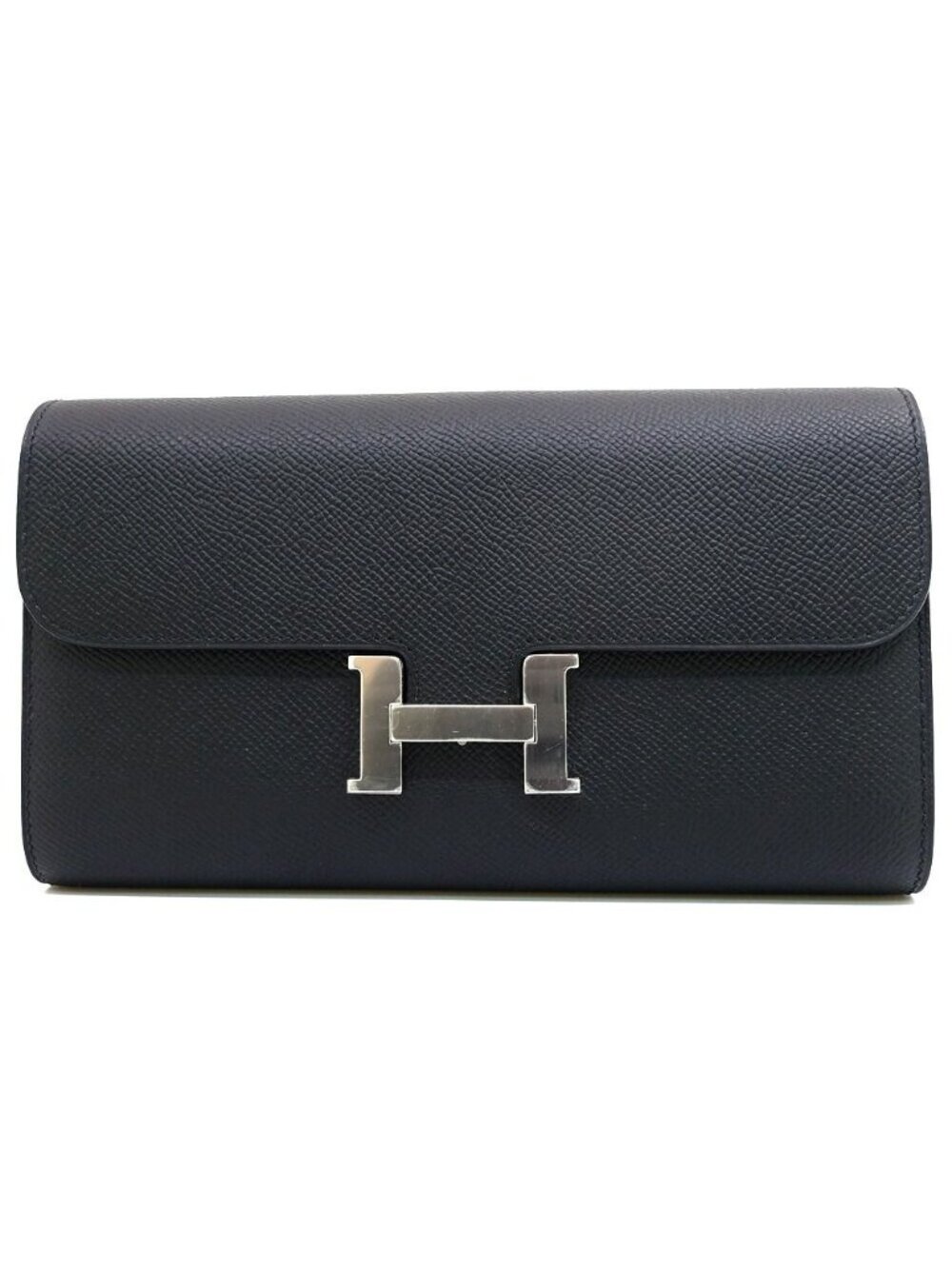Hermes Constance to Go Veau Epsom BK Silver Wallet